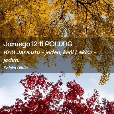 Picture 02 - Jozuego 12:11 POLUBG - Król Jarmutu – jeden; król Lakisz – - Bible Verse Picture