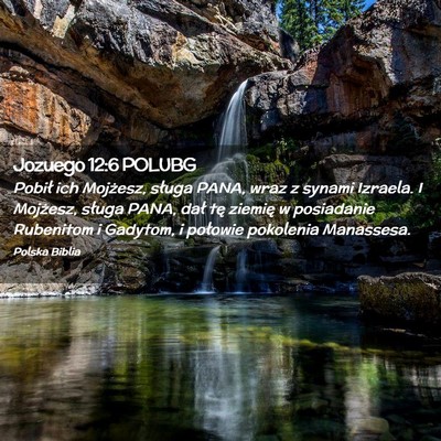 Picture 02 - Jozuego 12:6 POLUBG - Pobił ich Mojżesz, sługa PANA, wraz z synami - Bible Verse Picture