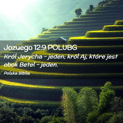 Picture 02 - Jozuego 12:9 POLUBG - Król Jerycha – jeden; król Aj, które jest - Bible Verse Picture