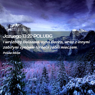 Picture 02 - Jozuego 13:22 POLUBG - I wróżbitę Balaama, syna Beora, wraz z innymi - Bible Verse Picture