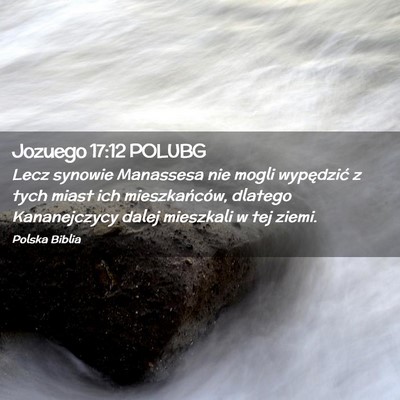 Picture 02 - Jozuego 17:12 POLUBG - Lecz synowie Manassesa nie mogli wypędzić z - Bible Verse Picture