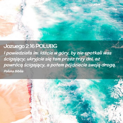 Picture 02 - Jozuego 2:16 POLUBG - I powiedziała im: Idźcie w góry, by nie - Bible Verse Picture