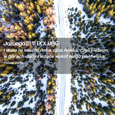 Picture 02 - Jozuego 21:11 POLUBG - I dano im miasto Arba, ojca Anaka, czyli Hebron, - Bible Verse Picture