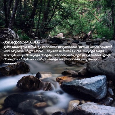 Picture 02 - Jozuego 22:5 POLUBG - Tylko uważajcie pilnie, by zachować przykazanie - Bible Verse Picture