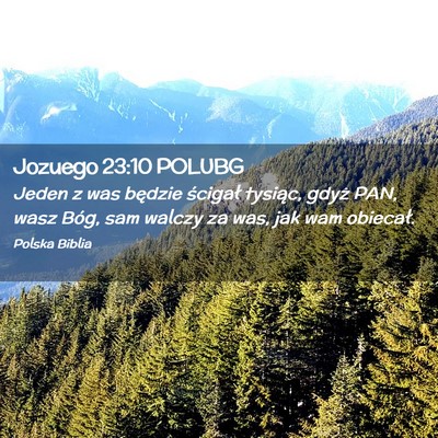 Picture 02 - Jozuego 23:10 POLUBG - Jeden z was będzie ścigał tysiąc, gdyż PAN, - Bible Verse Picture