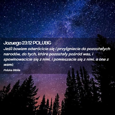 Picture 02 - Jozuego 23:12 POLUBG - Jeśli bowiem odwrócicie się i przylgniecie do - Bible Verse Picture