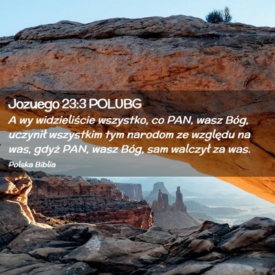 Picture 02 - Jozuego 23:3 POLUBG - A wy widzieliście wszystko, co PAN, wasz Bóg, - Bible Verse Picture