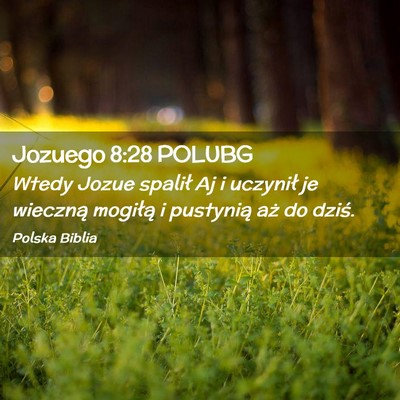 Picture 02 - Jozuego 8:28 POLUBG - Wtedy Jozue spalił Aj i uczynił je wieczną - Bible Verse Picture