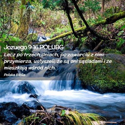 Picture 02 - Jozuego 9:16 POLUBG - Lecz po trzech dniach, po zawarciu z nimi - Bible Verse Picture