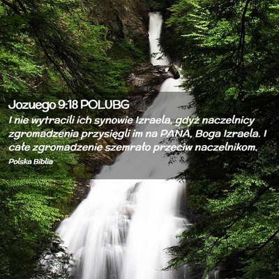 Picture 02 - Jozuego 9:18 POLUBG - I nie wytracili ich synowie Izraela, gdyż - Bible Verse Picture