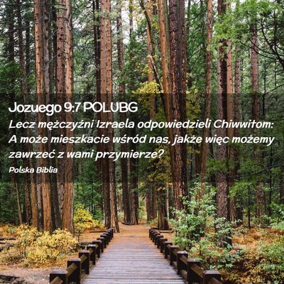 Picture 02 - Jozuego 9:7 POLUBG - Lecz mężczyźni Izraela odpowiedzieli - Bible Verse Picture