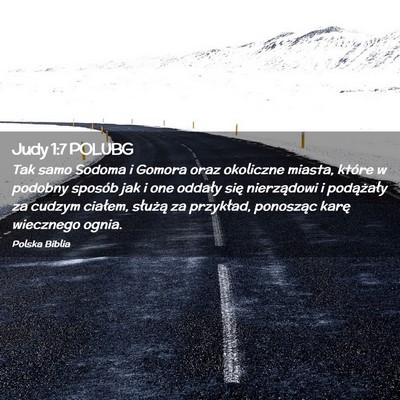 Picture 02 - Judy 1:7 POLUBG - Tak samo Sodoma i Gomora oraz okoliczne miasta, - Bible Verse Picture