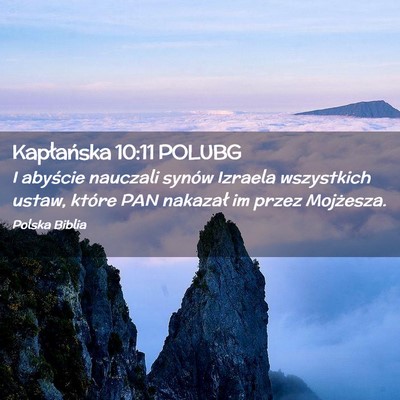 Picture 02 - Kapłańska 10:11 POLUBG - I abyście nauczali synów Izraela wszystkich - Bible Verse Picture