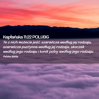 Picture 02 - Kapłańska 11:22 POLUBG - Te z nich możecie jeść: szarańcza według jej - Bible Verse Picture