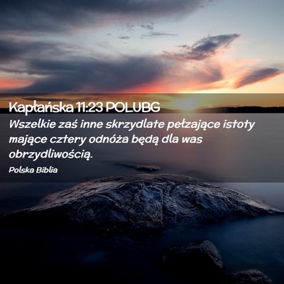 Picture 02 - Kapłańska 11:23 POLUBG - Wszelkie zaś inne skrzydlate pełzające istoty - Bible Verse Picture