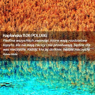 Picture 02 - Kapłańska 11:26 POLUBG - Padlina wszystkich zwierząt, które mają - Bible Verse Picture