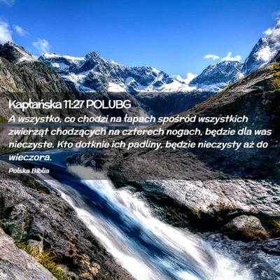 Picture 02 - Kapłańska 11:27 POLUBG - A wszystko, co chodzi na łapach spośród - Bible Verse Picture