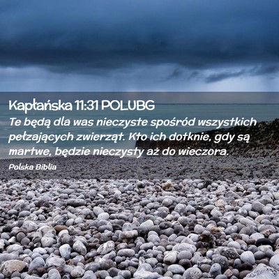 Picture 02 - Kapłańska 11:31 POLUBG - Te będą dla was nieczyste spośród wszystkich - Bible Verse Picture