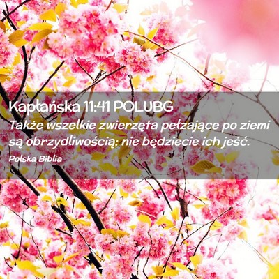 Picture 02 - Kapłańska 11:41 POLUBG - Także wszelkie zwierzęta pełzające po ziemi - Bible Verse Picture