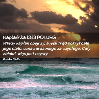 Picture 02 - Kapłańska 13:13 POLUBG - Wtedy kapłan obejrzy; a jeśli trąd pokrył - Bible Verse Picture