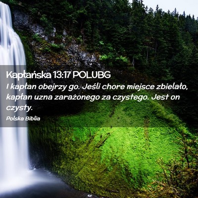 Picture 02 - Kapłańska 13:17 POLUBG - I kapłan obejrzy go. Jeśli chore miejsce - Bible Verse Picture