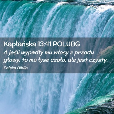 Picture 02 - Kapłańska 13:41 POLUBG - A jeśli wypadły mu włosy z przodu głowy, to - Bible Verse Picture