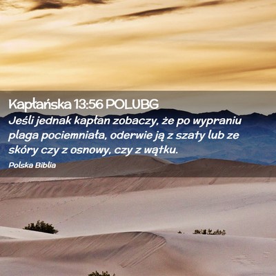Picture 02 - Kapłańska 13:56 POLUBG - Jeśli jednak kapłan zobaczy, że po wypraniu - Bible Verse Picture