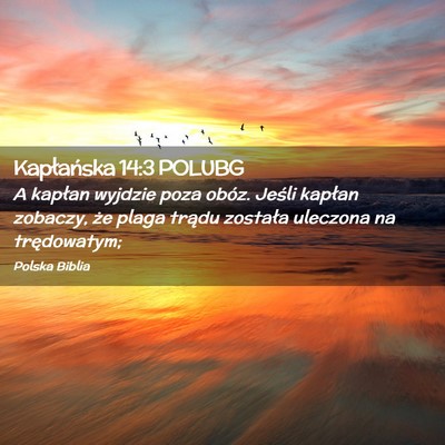 Picture 02 - Kapłańska 14:3 POLUBG - A kapłan wyjdzie poza obóz. Jeśli kapłan - Bible Verse Picture