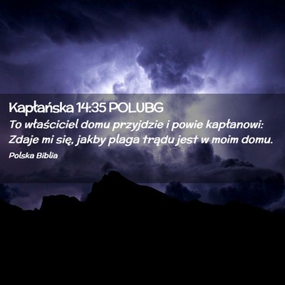 Picture 02 - Kapłańska 14:35 POLUBG - To właściciel domu przyjdzie i powie - Bible Verse Picture