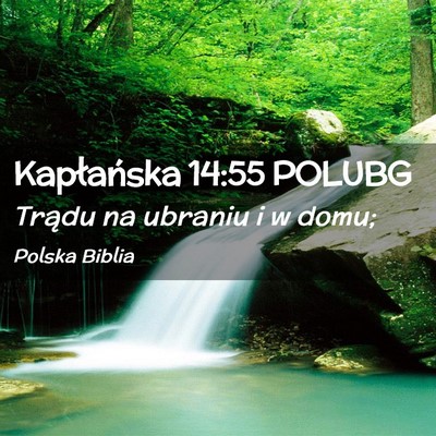 Picture 02 - Kapłańska 14:55 POLUBG - Trądu na ubraniu i w - Bible Verse Picture
