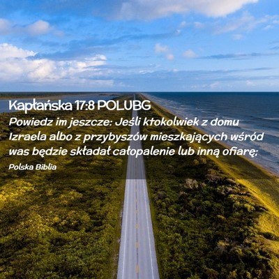 Picture 02 - Kapłańska 17:8 POLUBG - Powiedz im jeszcze: Jeśli ktokolwiek z domu - Bible Verse Picture
