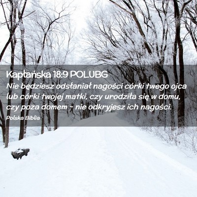 Picture 02 - Kapłańska 18:9 POLUBG - Nie będziesz odsłaniał nagości córki twego - Bible Verse Picture
