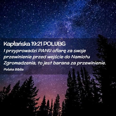 Picture 02 - Kapłańska 19:21 POLUBG - I przyprowadzi PANU ofiarę za swoje przewinienie - Bible Verse Picture