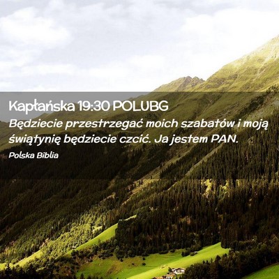 Picture 02 - Kapłańska 19:30 POLUBG - Będziecie przestrzegać moich szabatów i moją - Bible Verse Picture