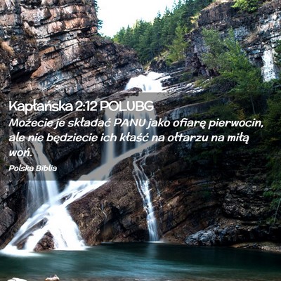 Picture 02 - Kapłańska 2:12 POLUBG - Możecie je składać PANU jako ofiarę - Bible Verse Picture