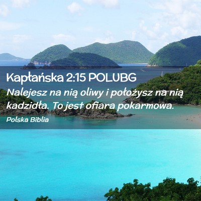 Picture 02 - Kapłańska 2:15 POLUBG - Nalejesz na nią oliwy i położysz na nią - Bible Verse Picture