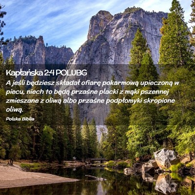 Picture 02 - Kapłańska 2:4 POLUBG - A jeśli będziesz składał ofiarę pokarmową - Bible Verse Picture