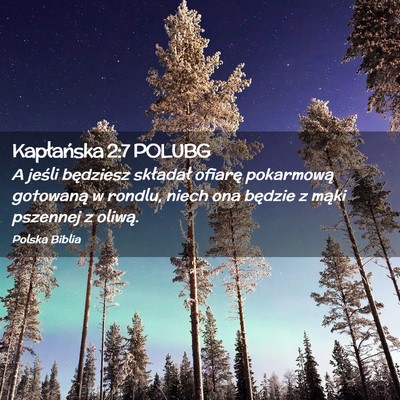 Picture 02 - Kapłańska 2:7 POLUBG - A jeśli będziesz składał ofiarę pokarmową - Bible Verse Picture