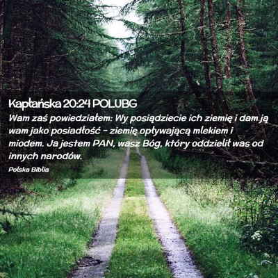 Picture 02 - Kapłańska 20:24 POLUBG - Wam zaś powiedziałem: Wy posiądziecie ich - Bible Verse Picture