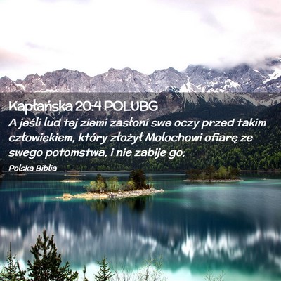Picture 02 - Kapłańska 20:4 POLUBG - A jeśli lud tej ziemi zasłoni swe oczy przed - Bible Verse Picture