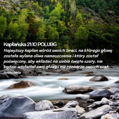 Picture 02 - Kapłańska 21:10 POLUBG - Najwyższy kapłan wśród swoich braci, na - Bible Verse Picture