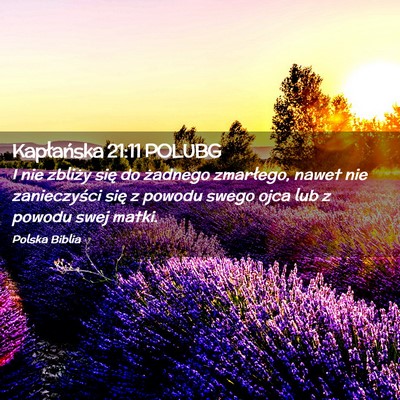 Picture 02 - Kapłańska 21:11 POLUBG - I nie zbliży się do żadnego zmarłego, nawet - Bible Verse Picture