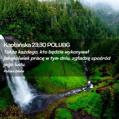 Picture 02 - Kapłańska 23:30 POLUBG - Także każdego, kto będzie wykonywał - Bible Verse Picture