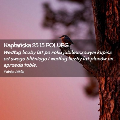 Picture 02 - Kapłańska 25:15 POLUBG - Według liczby lat po roku jubileuszowym kupisz - Bible Verse Picture