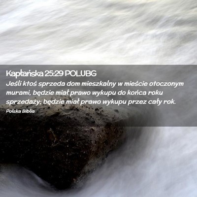 Picture 02 - Kapłańska 25:29 POLUBG - Jeśli ktoś sprzeda dom mieszkalny w mieście - Bible Verse Picture