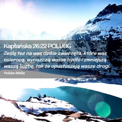 Picture 02 - Kapłańska 26:22 POLUBG - Ześlę też na was dzikie zwierzęta, które was - Bible Verse Picture