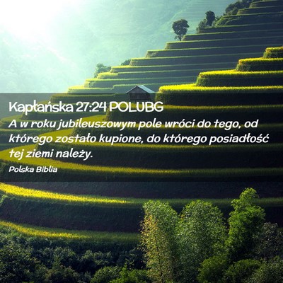 Picture 02 - Kapłańska 27:24 POLUBG - A w roku jubileuszowym pole wróci do tego, od - Bible Verse Picture