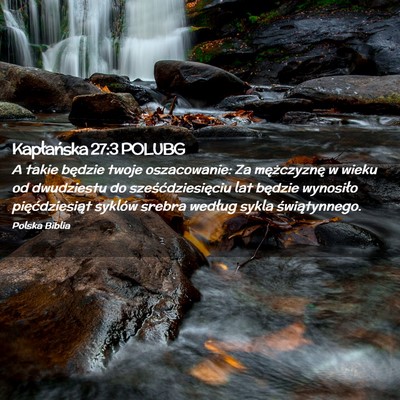 Picture 02 - Kapłańska 27:3 POLUBG - A takie będzie twoje oszacowanie: Za - Bible Verse Picture