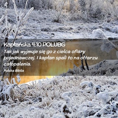 Picture 02 - Kapłańska 4:10 POLUBG - Tak jak wyjmuje się go z cielca ofiary - Bible Verse Picture