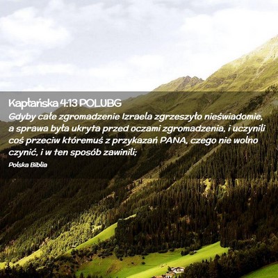 Picture 02 - Kapłańska 4:13 POLUBG - Gdyby całe zgromadzenie Izraela zgrzeszyło - Bible Verse Picture